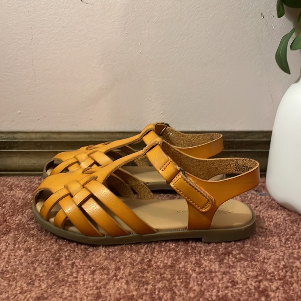 Cat & Jack Toddler Brown Hirache Sandals Toddler US Size 10